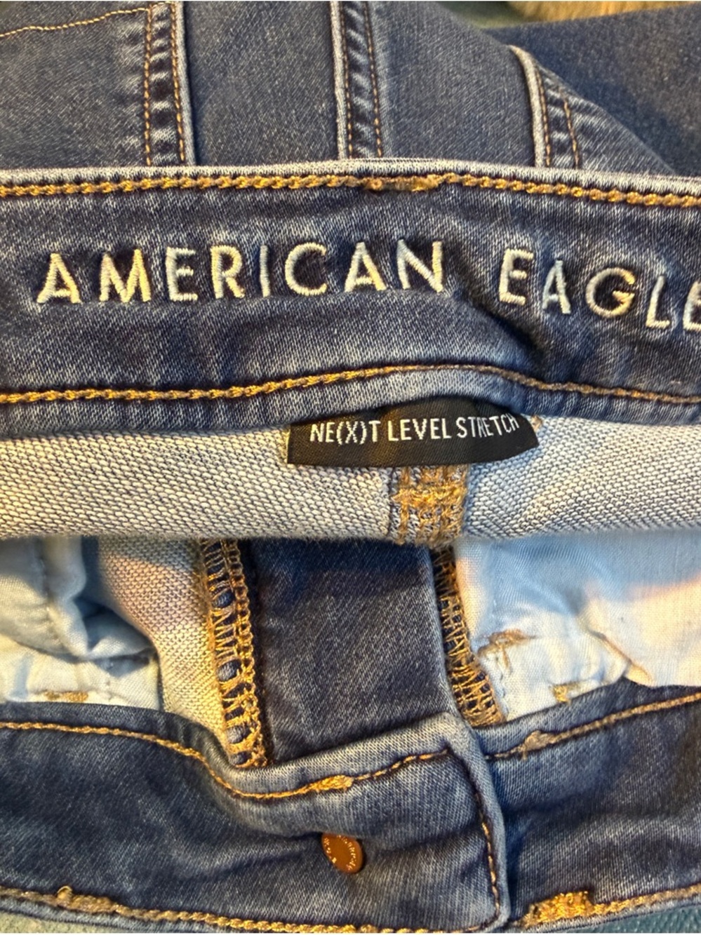 American Eagle Highest Rise Jegging Size 6 X-Long Dark Wash  Skinny Jeans - Picture 10 of 10